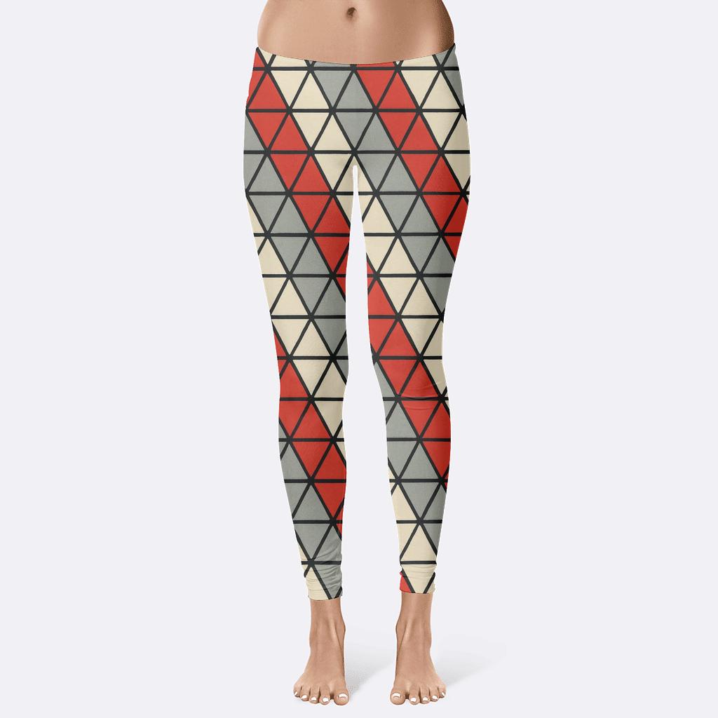 Triangular Pulse Patchwork stylish workout leggings