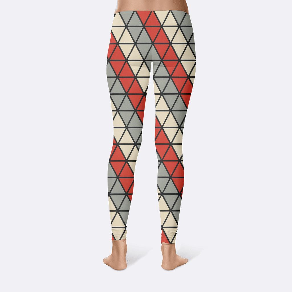 Triangular Pulse Patchwork stylish workout leggings
