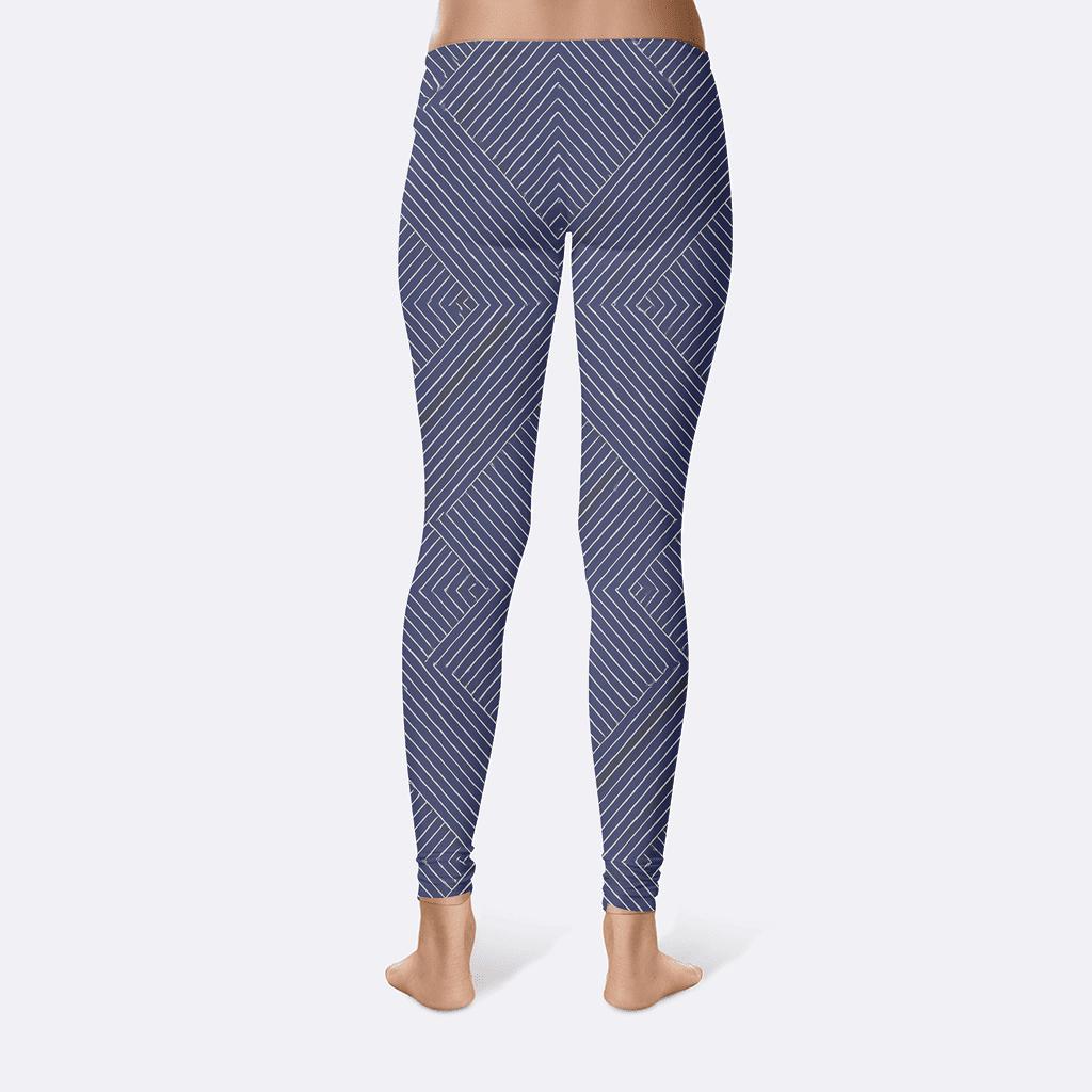 Nebula Pinstripe Interference stylish workout leggings