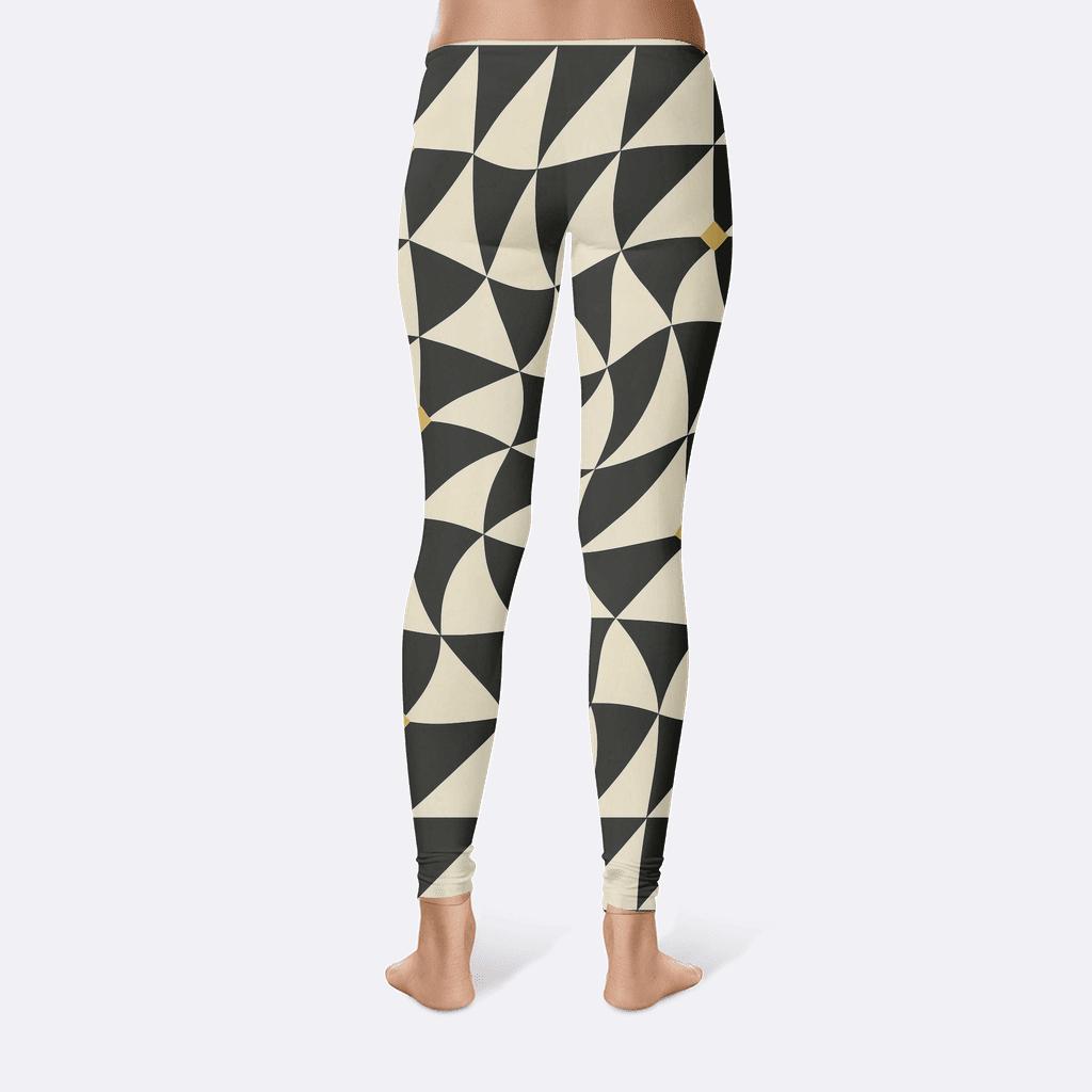 Binary Star Checker Twist comfortable yoga leggings