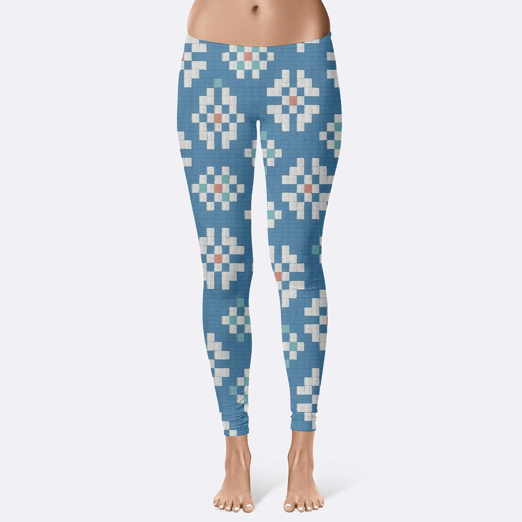 Deep Field Pixel Bloom high-waist leggings
