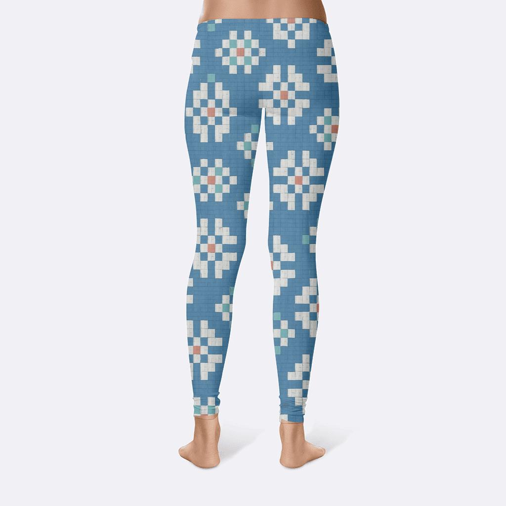 Deep Field Pixel Bloom high-waist leggings