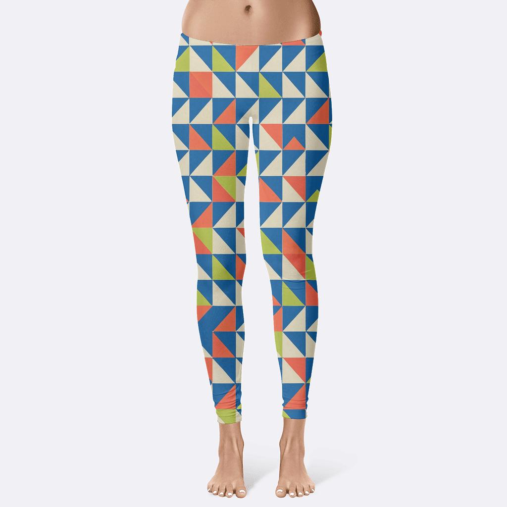 Prismatic Iso Triangle Shuffle personalized print leggings