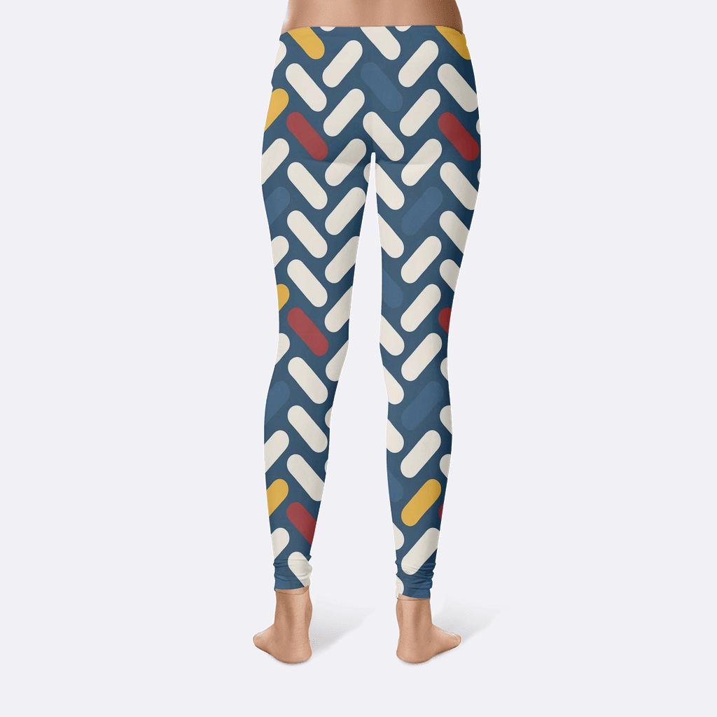 Offset Capsule Stripe Conveyor designer patterned leggings