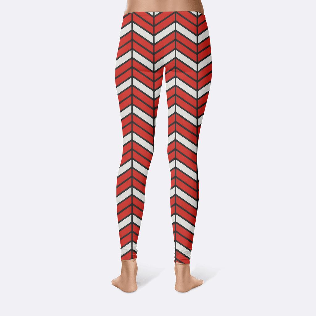 Chevron Microbar Cascade soft cotton leggings