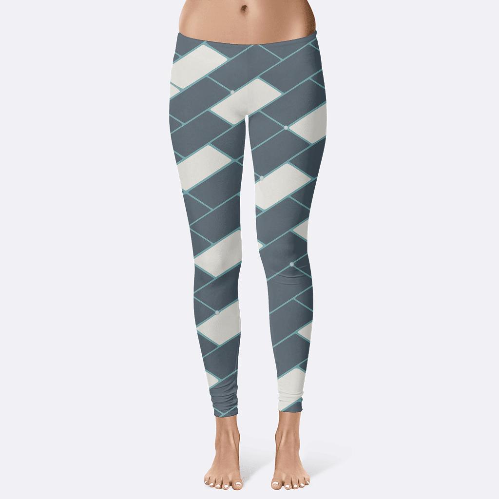 Diagonal Brick Ripple Lattice comfortable yoga leggings