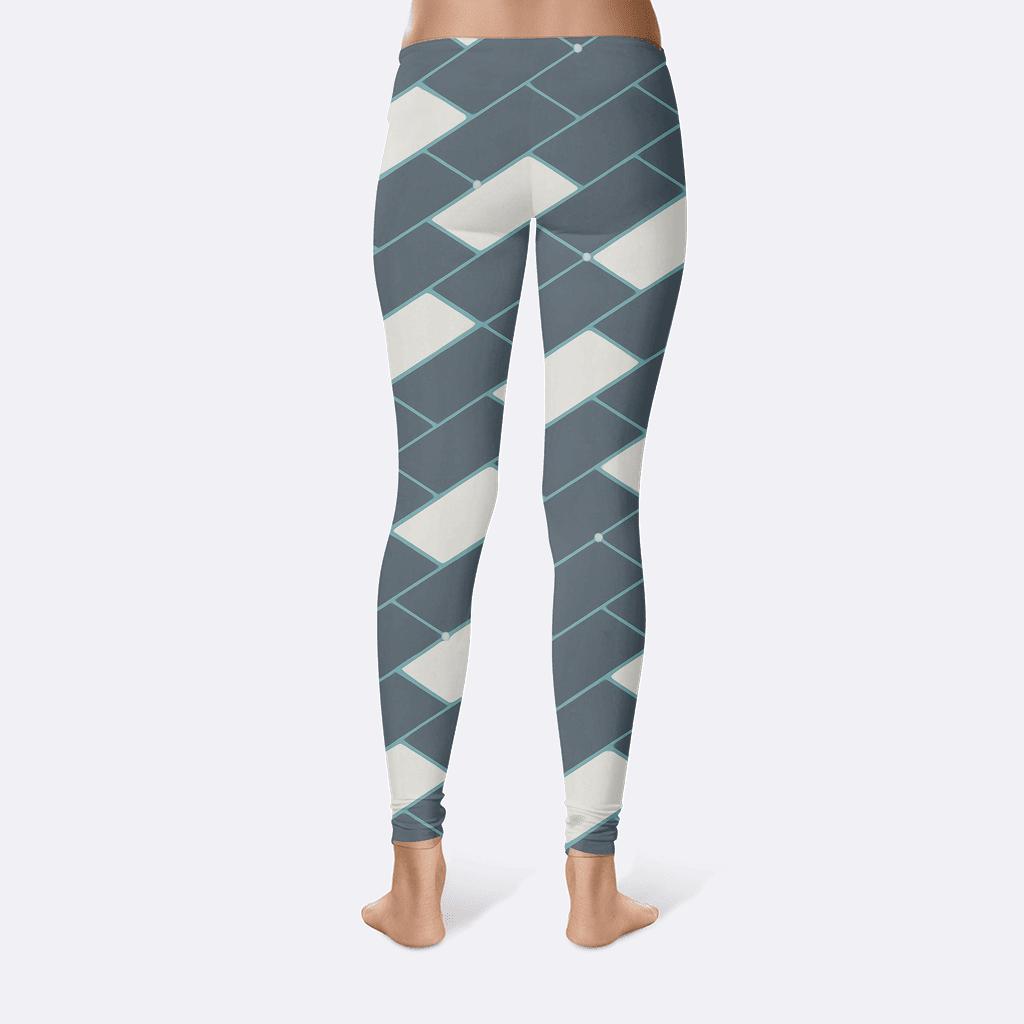 Diagonal Brick Ripple Lattice comfortable yoga leggings