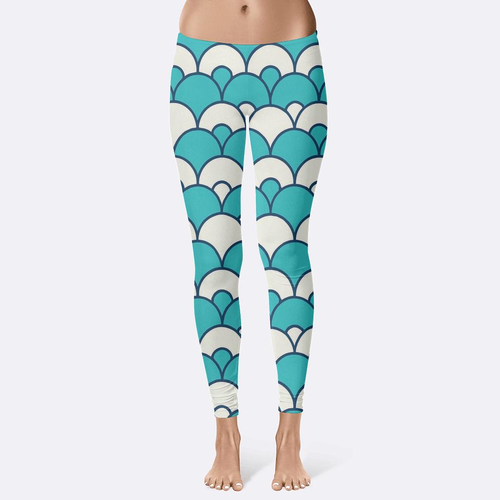 Scallop Wave Quilt stylish workout leggings