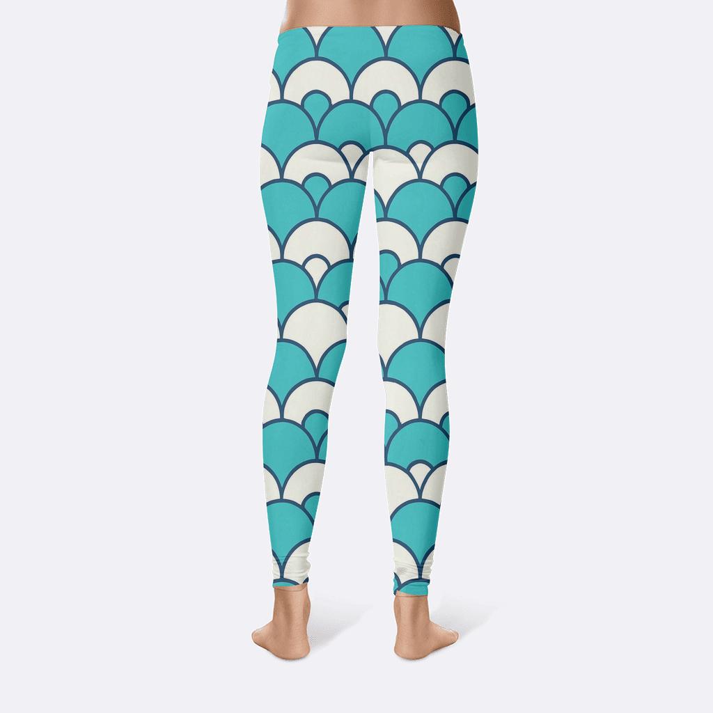 Scallop Wave Quilt stylish workout leggings