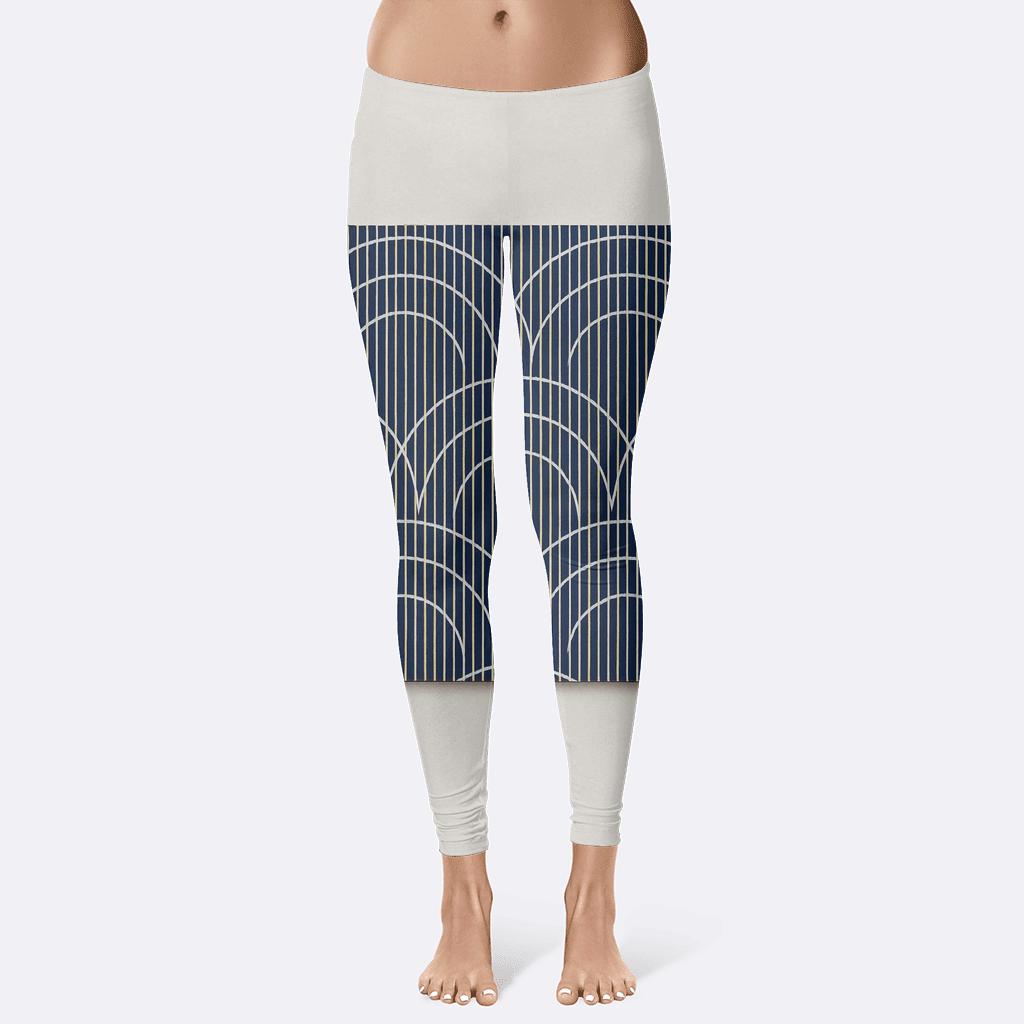 Orbiting Pinstripe Interference unique fashion leggings