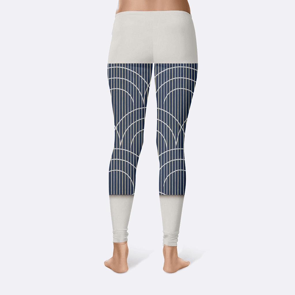 Orbiting Pinstripe Interference unique fashion leggings