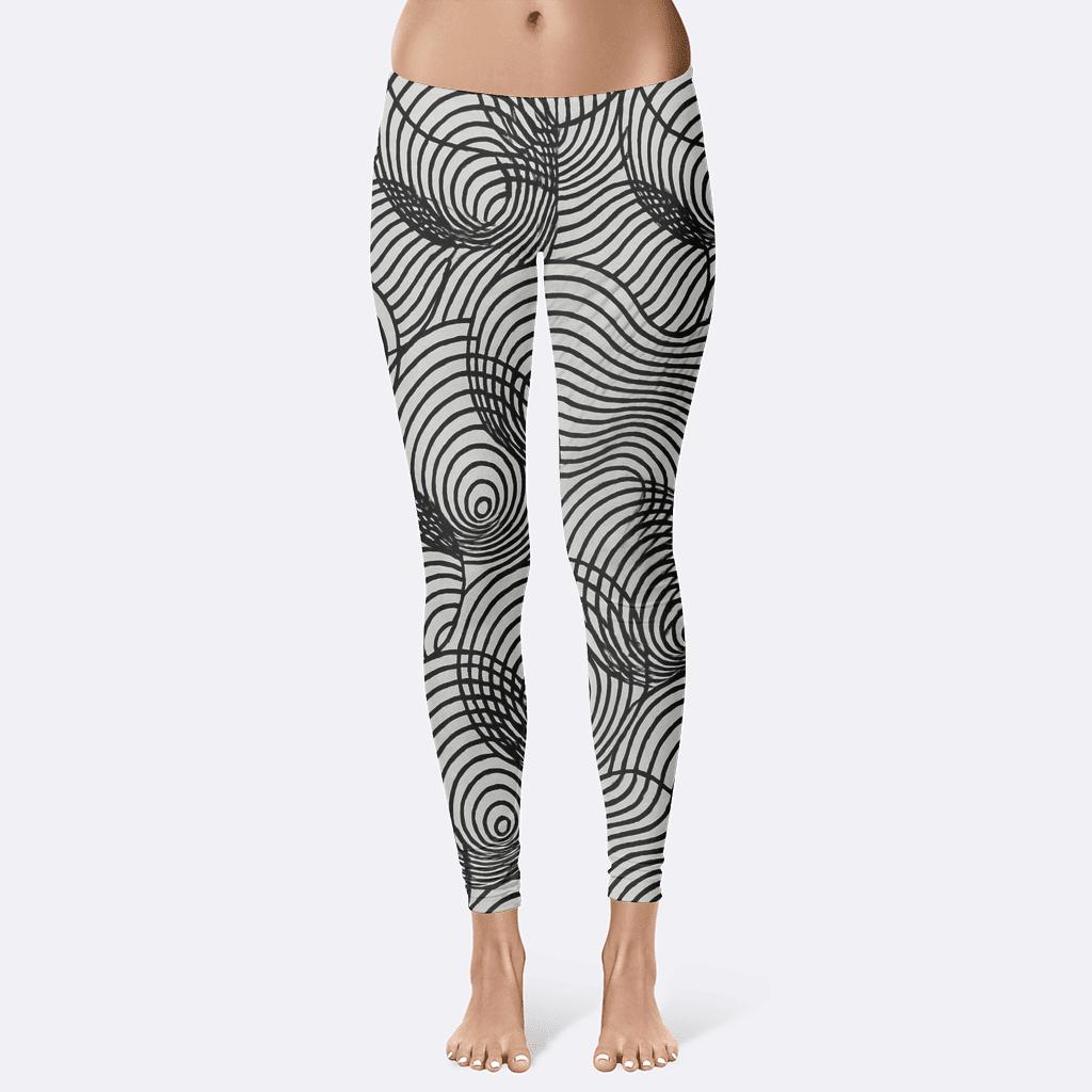 Moire Arc Overlay Field stylish workout leggings