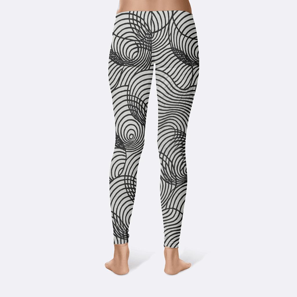 Moire Arc Overlay Field stylish workout leggings