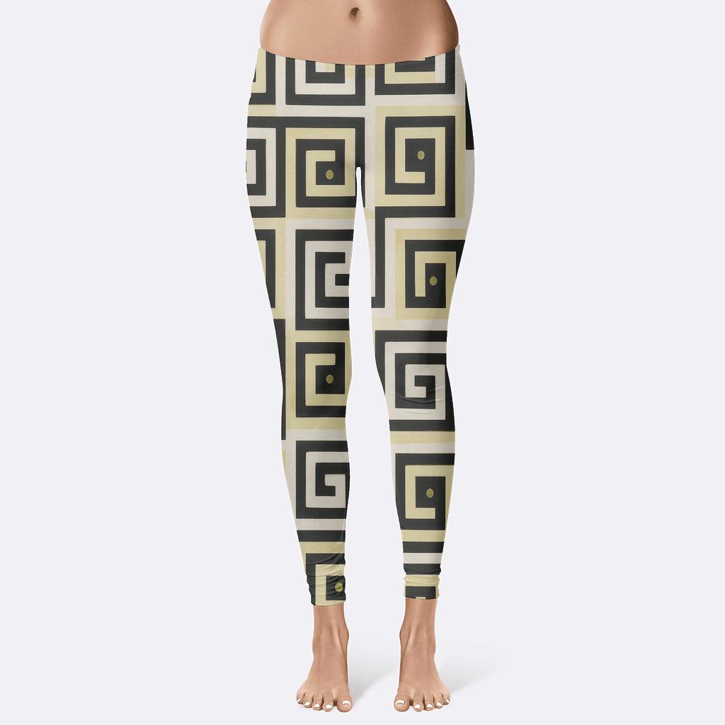Square Spiral Tile Echo soft cotton leggings