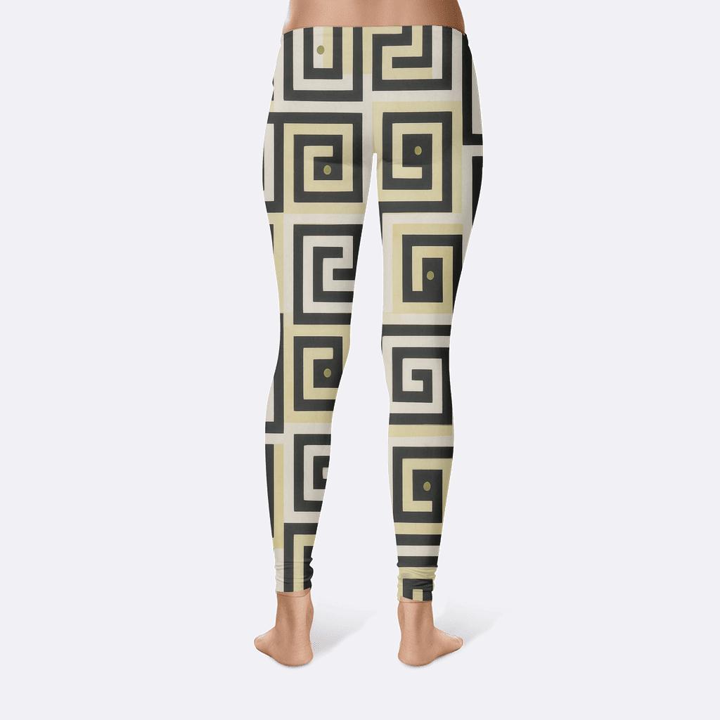 Square Spiral Tile Echo soft cotton leggings