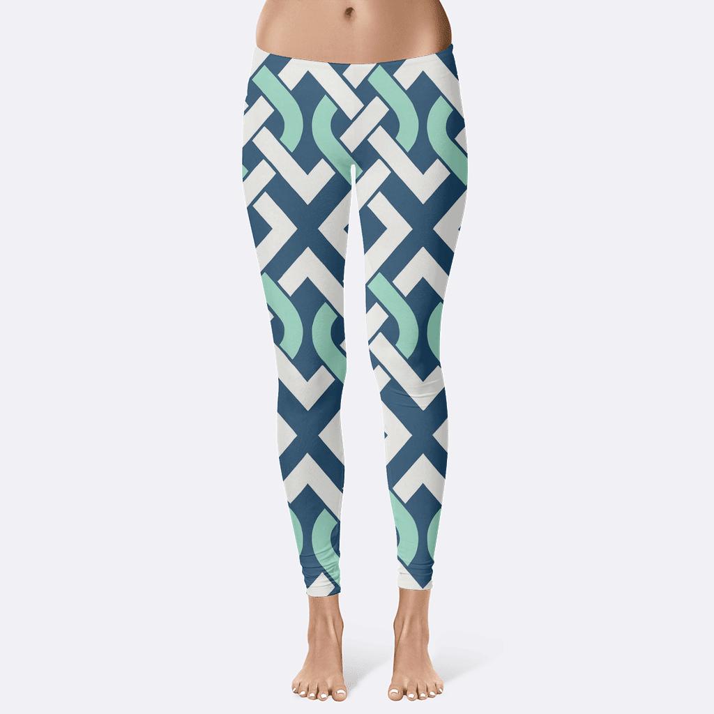 Orbiting Stripe Braids trendy athletic leggings