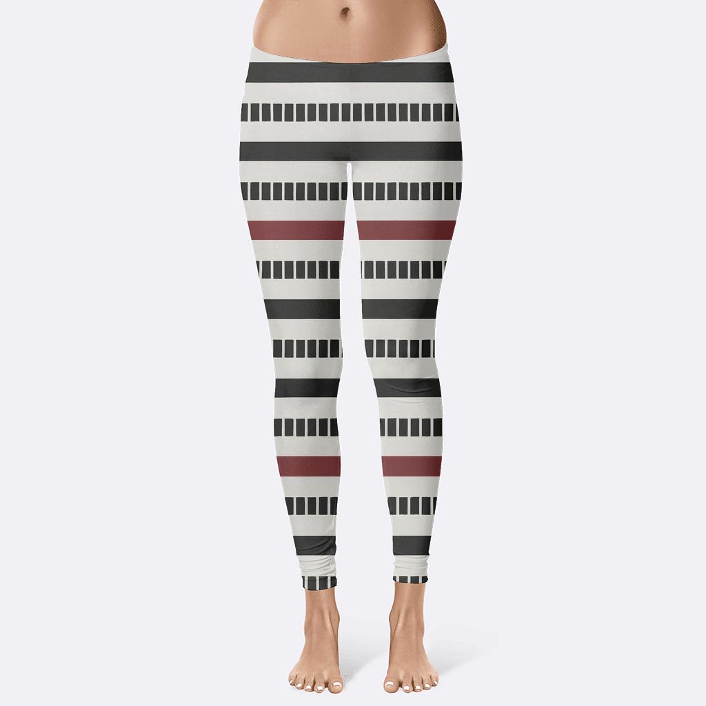 Pulsar Tick Stripe Array trendy athletic leggings