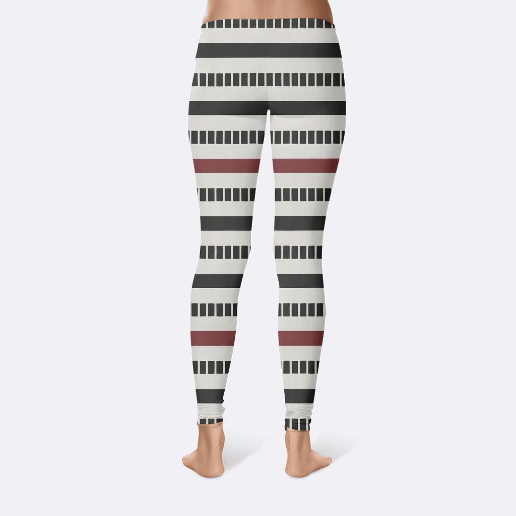Pulsar Tick Stripe Array trendy athletic leggings