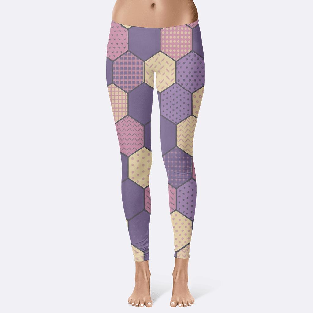 Starfield Hex Quilt comfortable yoga leggings