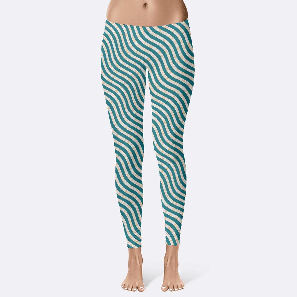 Aurora Moire Ribbon Overlay designer patterned leggings