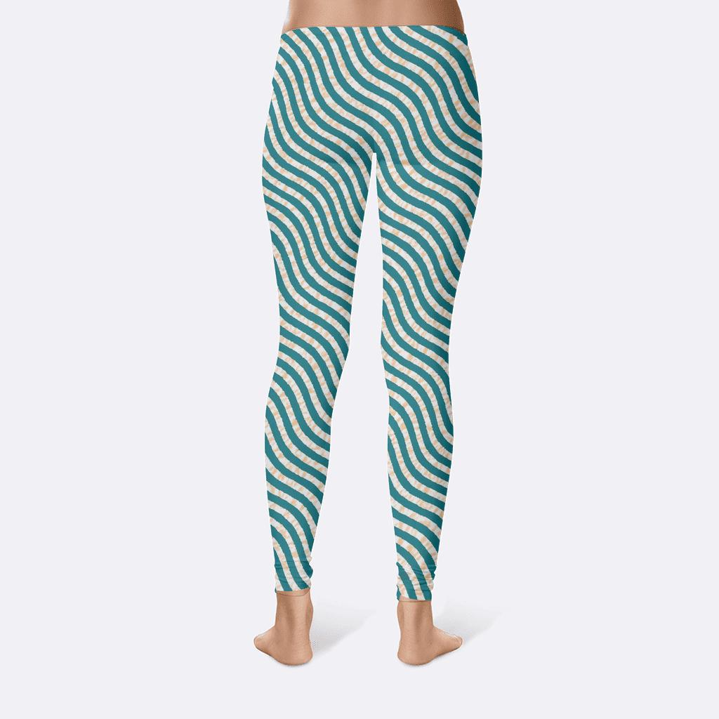 Aurora Moire Ribbon Overlay designer patterned leggings