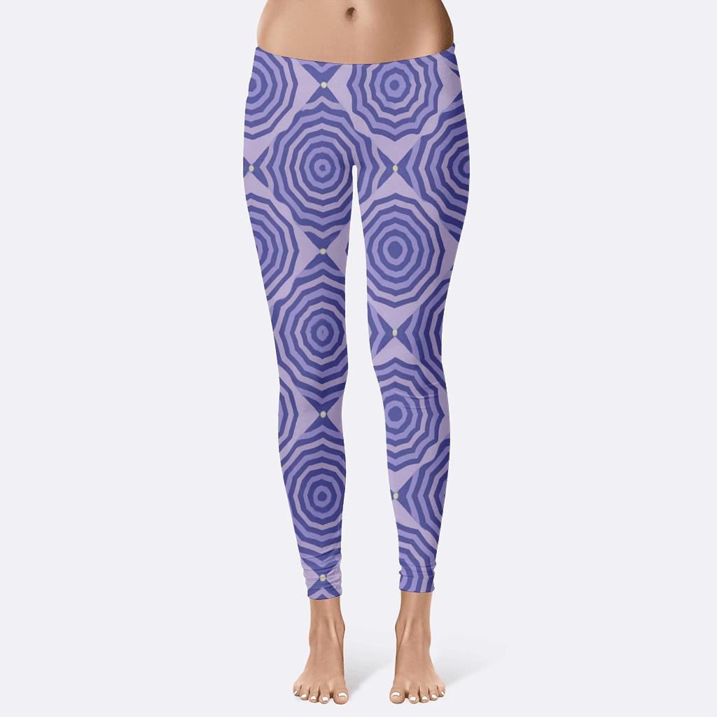 Quasar Tile Burst Rosette Grid stylish workout leggings