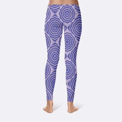 Quasar Tile Burst Rosette Grid stylish workout leggings
