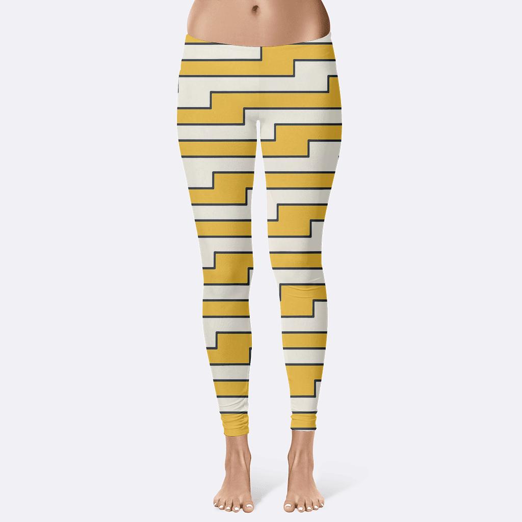 Solar Flare Step Stripe Cascade comfortable yoga leggings