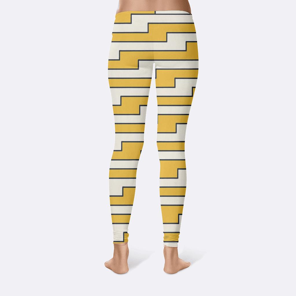 Solar Flare Step Stripe Cascade comfortable yoga leggings