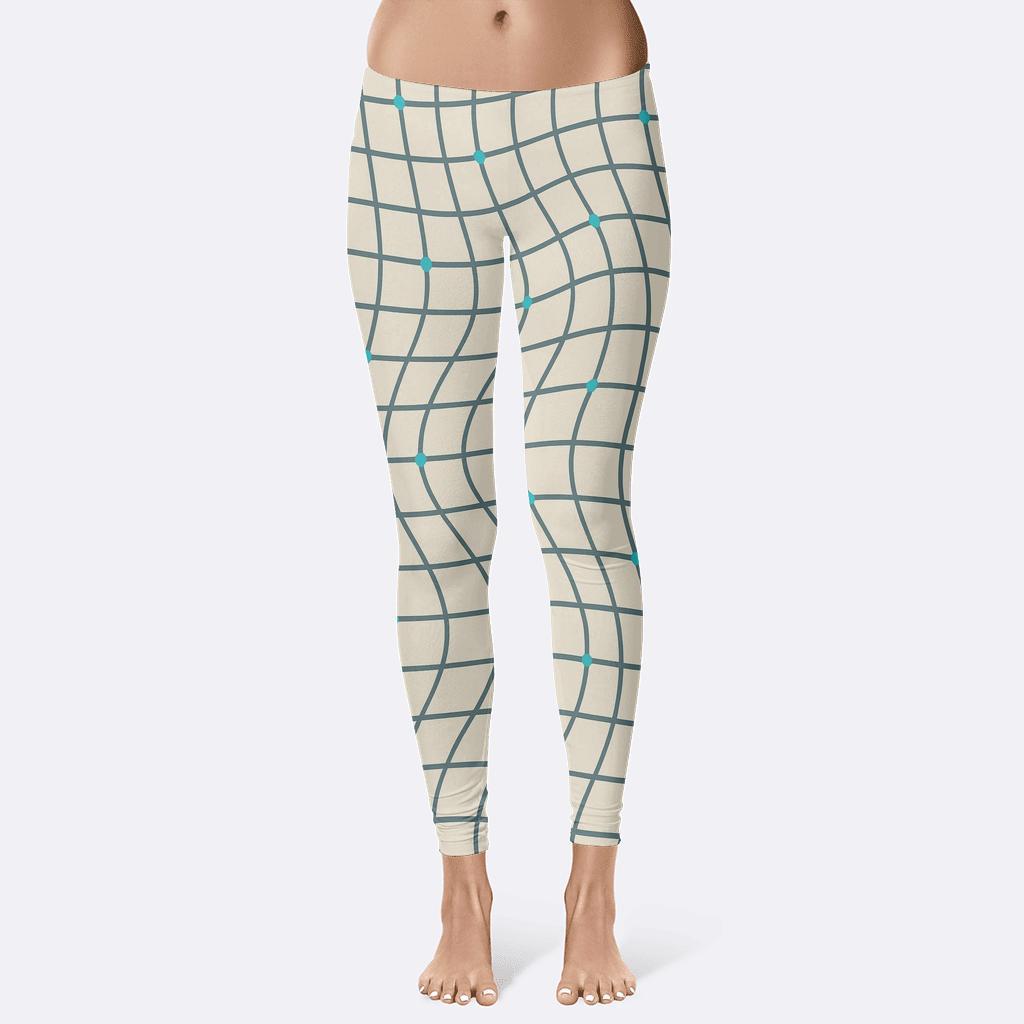 Gravity Wave Ripple Grid trendy athletic leggings