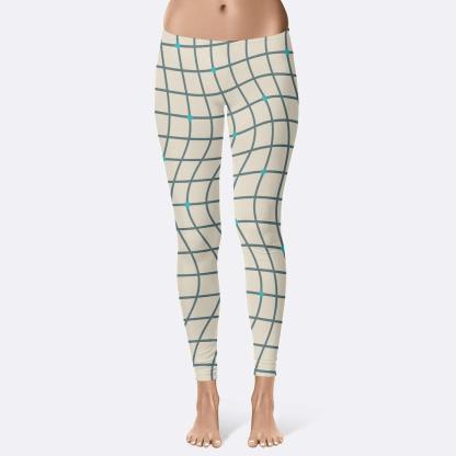 Gravity Wave Ripple Grid trendy athletic leggings