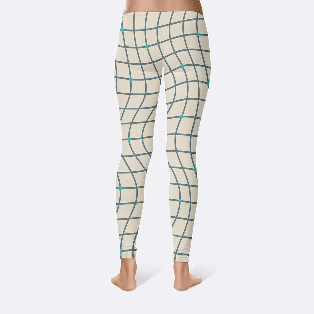 Gravity Wave Ripple Grid trendy athletic leggings