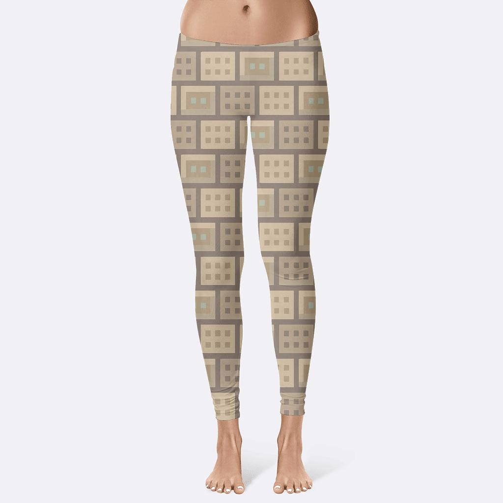 Satellite Pixel Brick Offset soft cotton leggings
