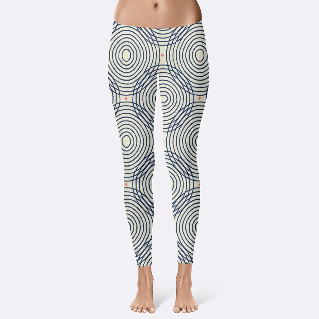 Moire Orbit Interference Field soft cotton leggings