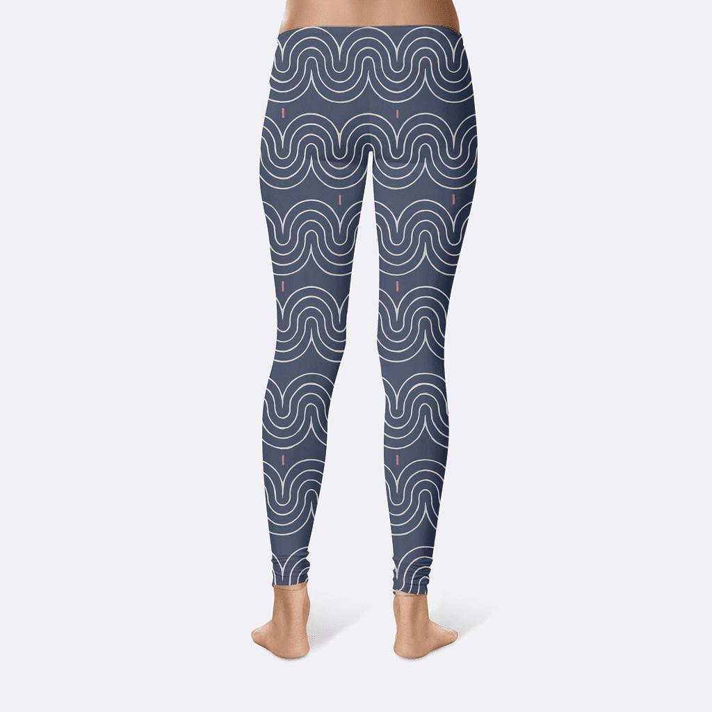 Concentric Arc Register Stripes stylish workout leggings