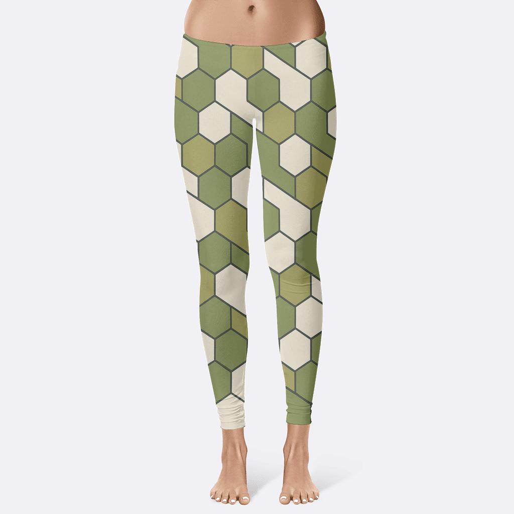 Galactic Hex Tilt Weave soft cotton leggings
