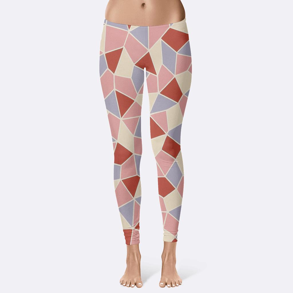 Supernova Confetti Polygon Quilt unique fashion leggings