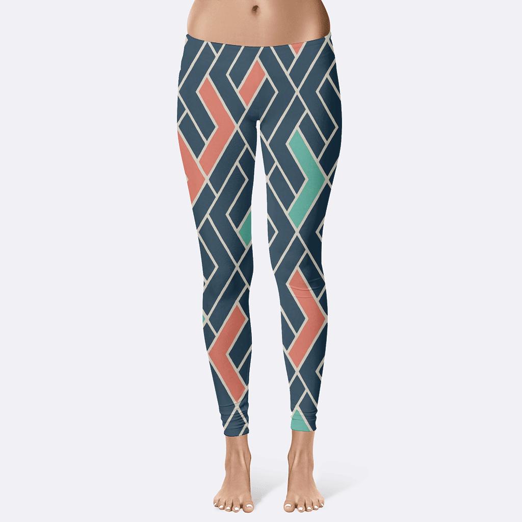 Prismatic Lattice Flutter personalized print leggings