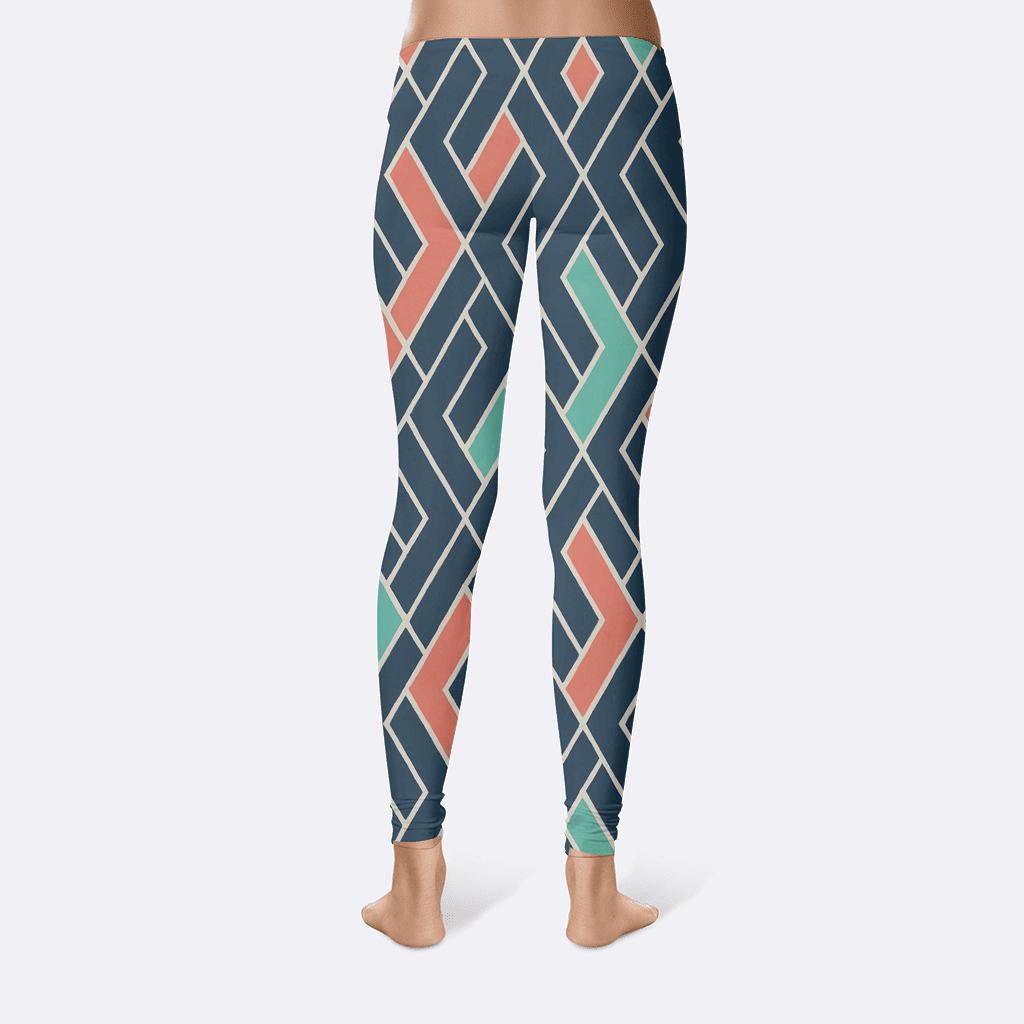 Prismatic Lattice Flutter personalized print leggings
