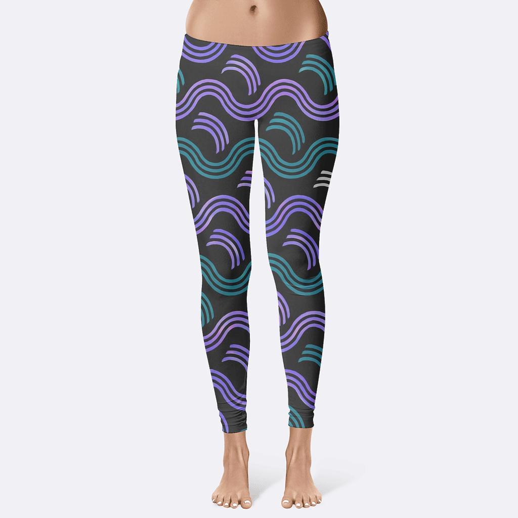 Aurora Arc Tile Ribbons high-waist leggings