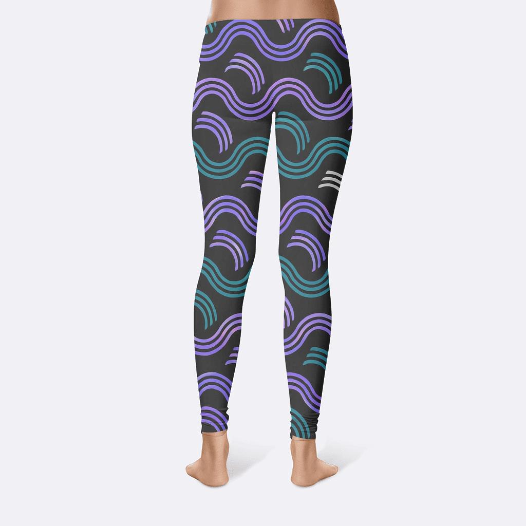 Aurora Arc Tile Ribbons high-waist leggings