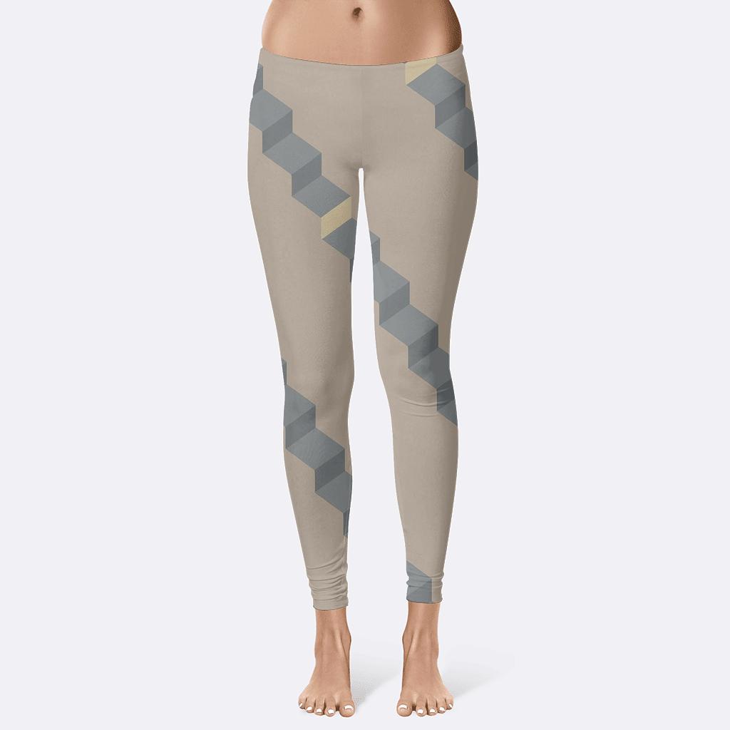 Crystal Matrix Diagonal Stair comfortable yoga leggings