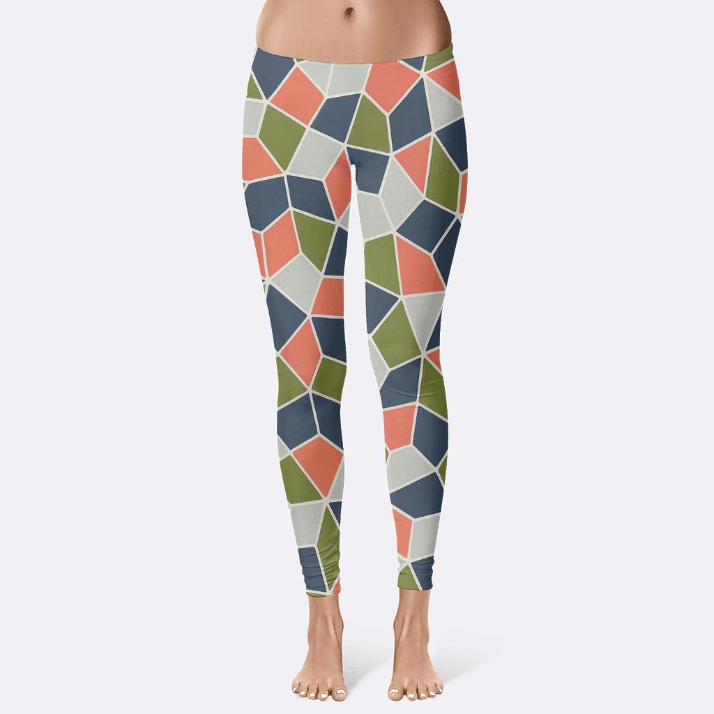 Meteor Shard Polygon Quilt high-waist leggings