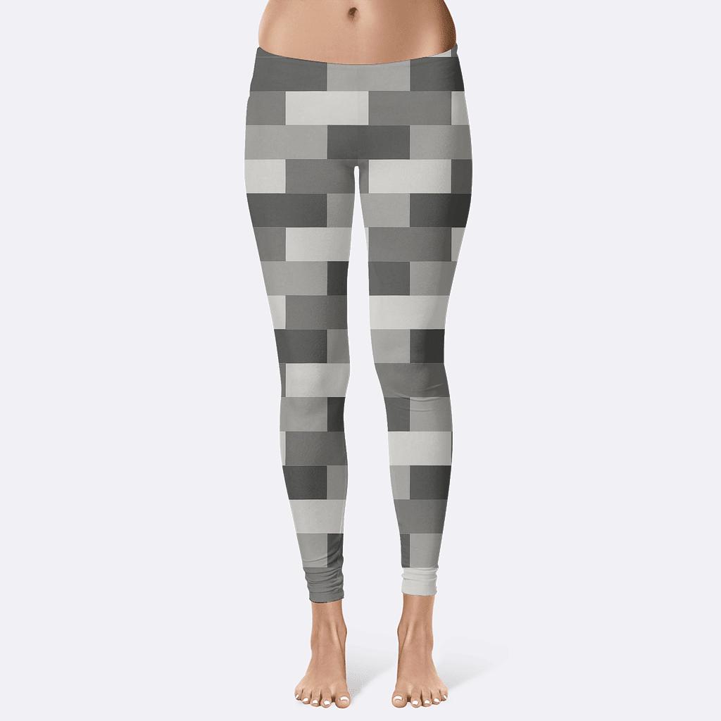 Staggered Stripe Interlock comfortable yoga leggings