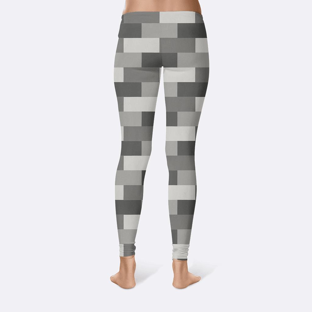 Staggered Stripe Interlock comfortable yoga leggings
