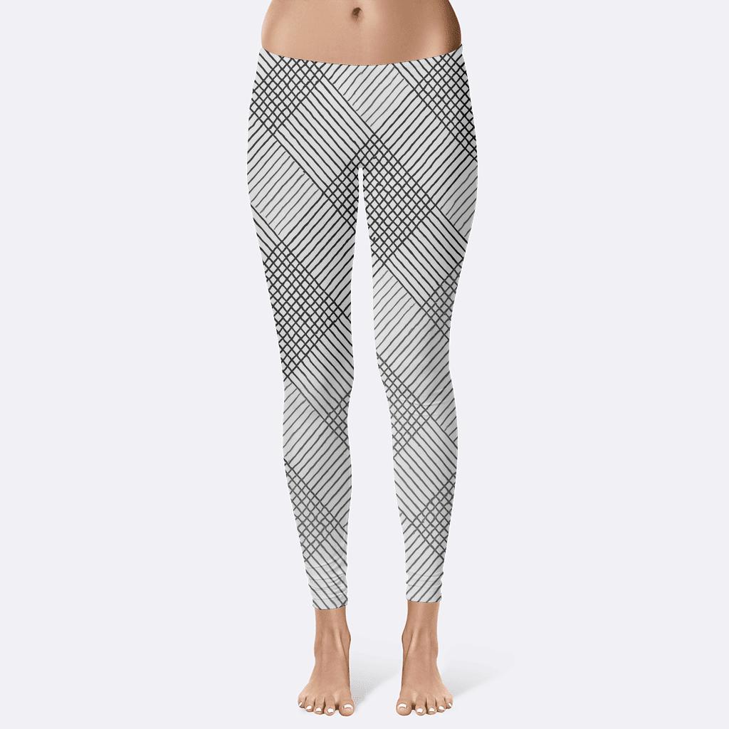 Linear Moire Bands soft cotton leggings