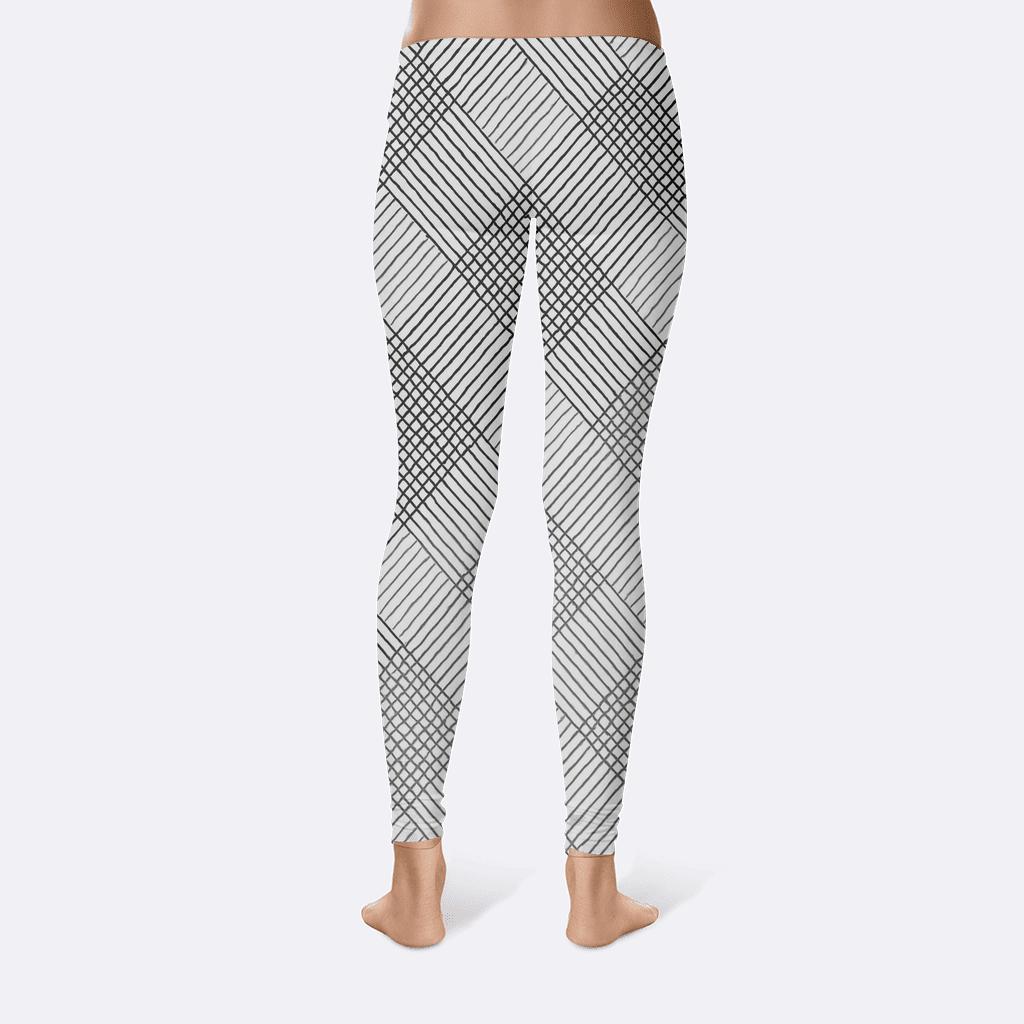 Linear Moire Bands soft cotton leggings