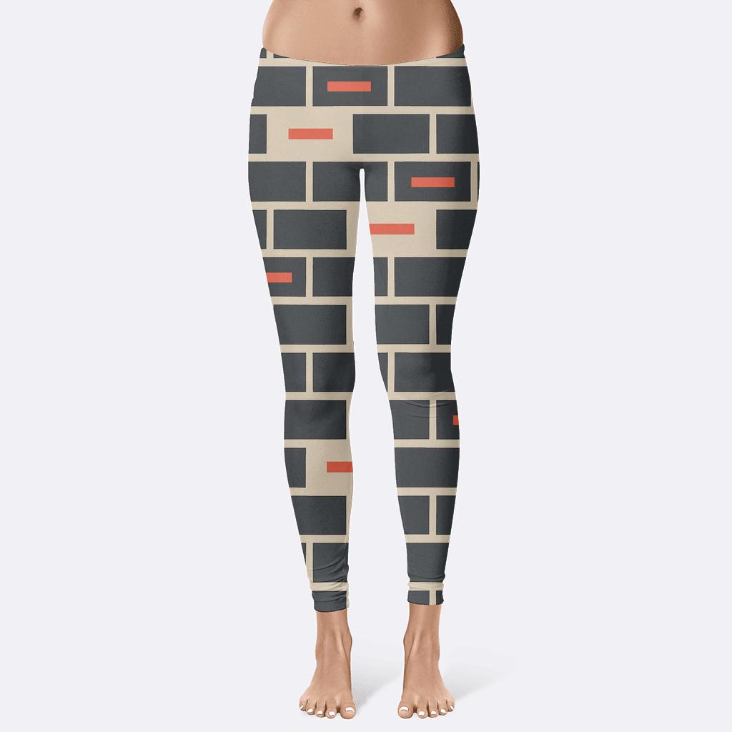Offset Brick Pulse Ladder soft cotton leggings