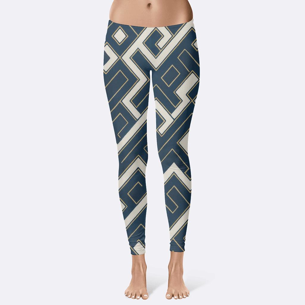 Nested Rhombus Switchback trendy athletic leggings
