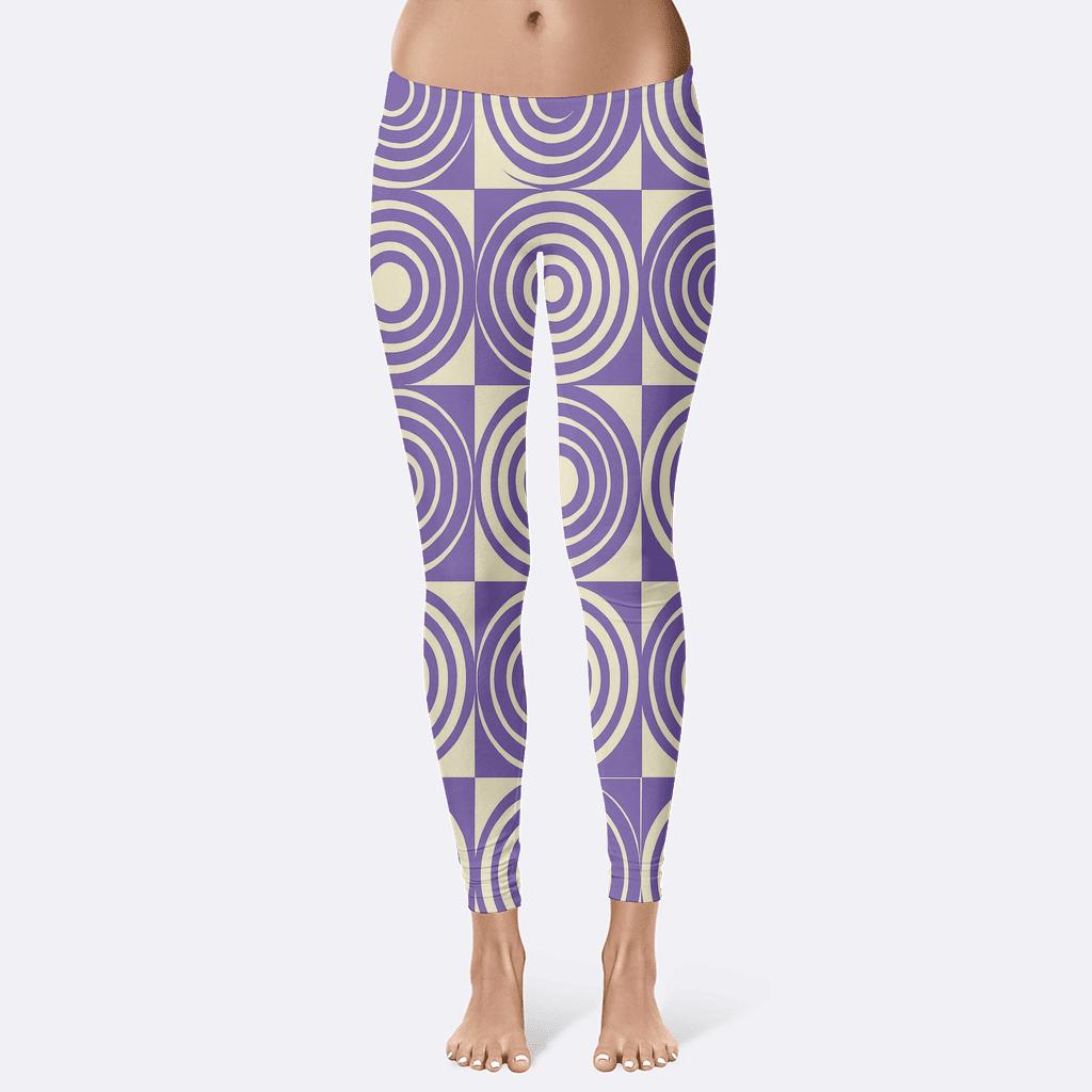 Concentric Loop Register Tiles soft cotton leggings